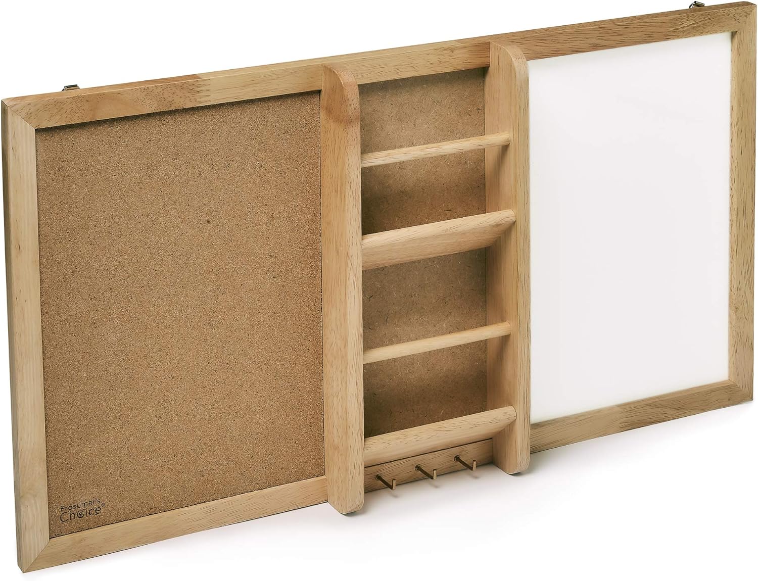 Prosumer's Choice Combination Magnetic Whiteboard & Corkboard, Combo Dry Erase White Board & Cork Board, Message Board with Key and Mail Organizer, Perfect for Office & Home Pack of 2