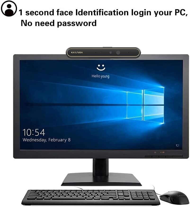 Kaysuda Face Recognition USB IR Camera for Windows Hello, RGB 1080P (Entry Level) Webcam with Dual Microphone Pack of 2