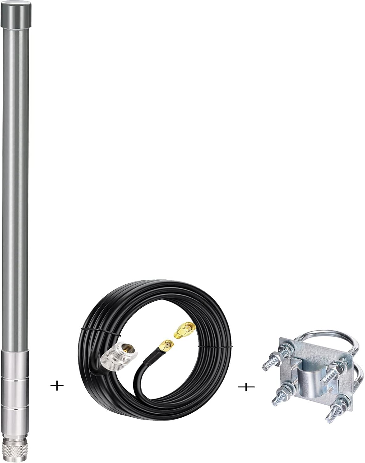 Bingfu 43.3inch 8dBi 915MHz Helium HNT Lora Antenna - 10ft ALSR240 Low Loss Cable - Compatible with Nebra Bobcat 300 Cal-Chip RAK V2 Syncrobit SenseCAP M1 Helium HNT Miner Hotspot LoraWan Gateway