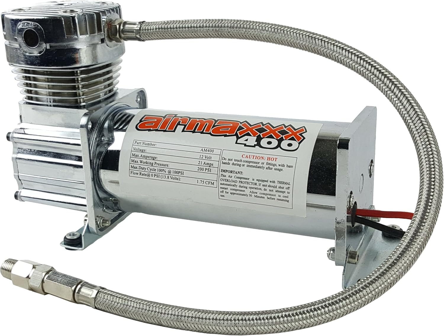 airmaxxx 400 Air Ride Suspension Compressor (chrome)