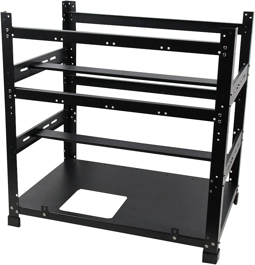 12GPU Mining Rig Frame, Steel Open Air Miner Mining Frame Rig Case