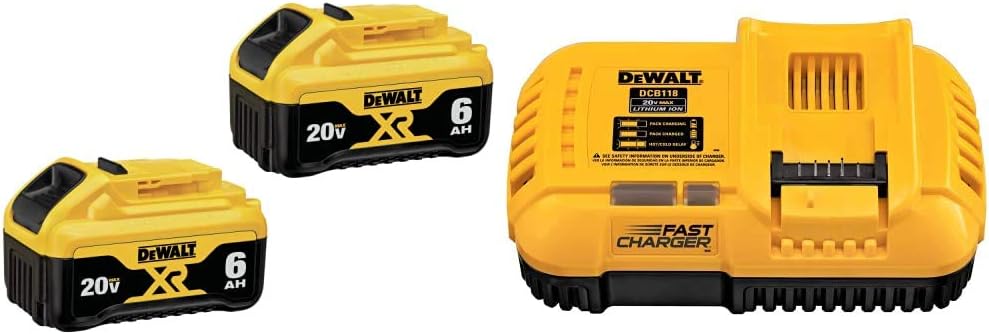 DEWALT 20V MAX Battery, Premium 6.0Ah Double Pack (DCB206-2)