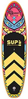 Super Deluxe Best Inflatable Stand-Up Paddle Board (Doodle Design) Inflated Size at 320x81x15cm, Inner Rail Layer for an Extra airtight Seal, Composite Coating with a Heavy-Duty PVC Layer