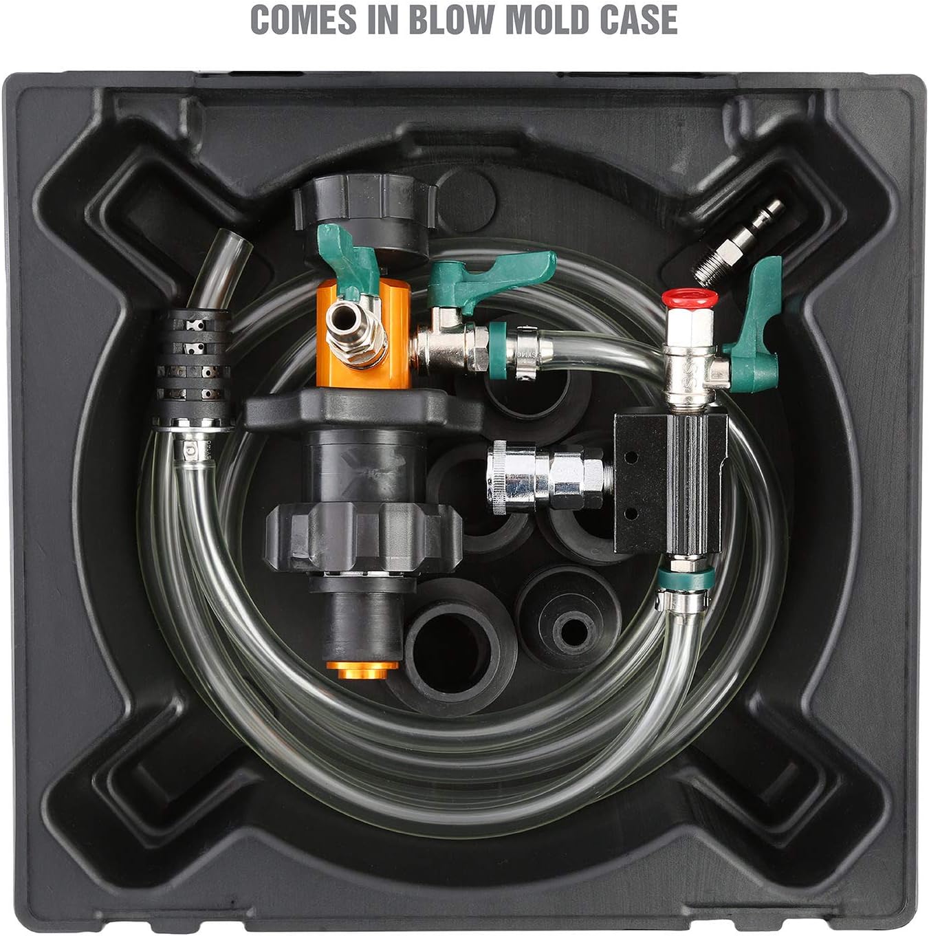 OEMTOOLS 24444 Coolant System Refiller Kit, 5 Adapters, Eliminate Trapped Air, Test Radiator and Heating Core Lines for Leaks, Vacuum Fill Coolant Tool, Vacuum Leak Tester