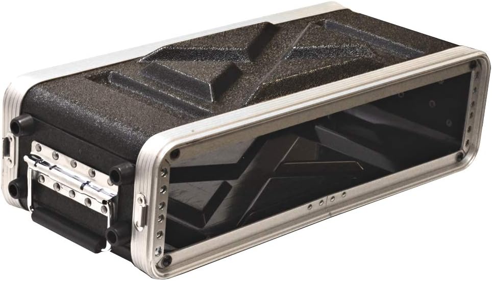 Seismic Audio - SALWR2S - Lightweight 2 Space Compact ABS Rack Case - 2U PA DJ Amp Effects Shallow Rack Case