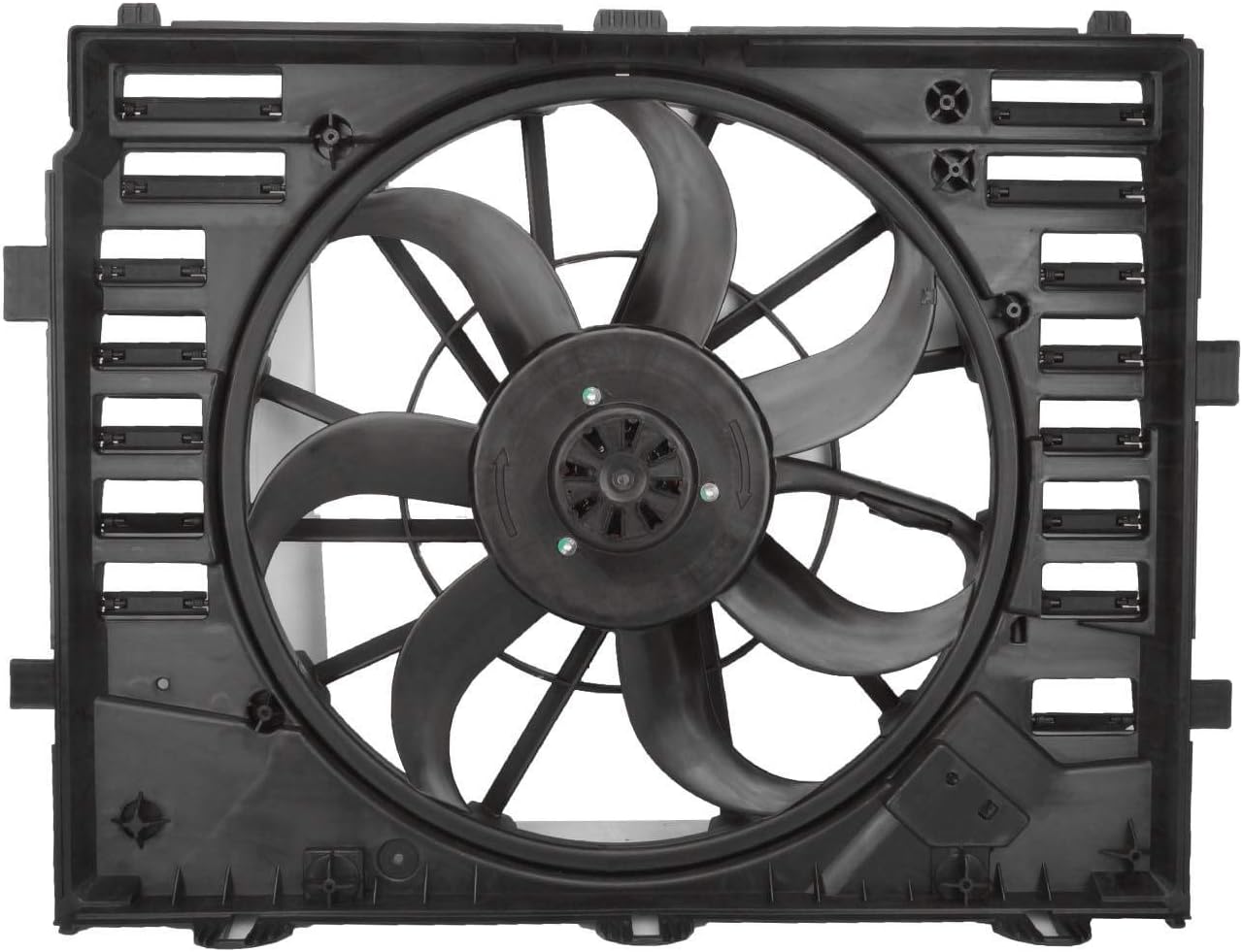 TOPAZ Radiator Cooling Fan Motor Assembly fits Prosche Cayenne 11-15 95810606112