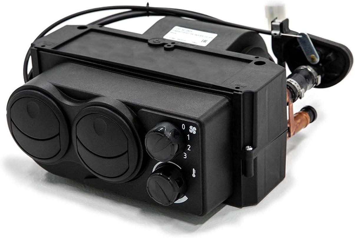 SuperATV Cab Heater for 2020+ Polaris Ranger 1000/1000 Crew | Built-In Shutoff Valve | 360 Degree Adjustable Vents | 3.4 Amps at 13.7 Volts | Includes Defrost Hoses and Vents