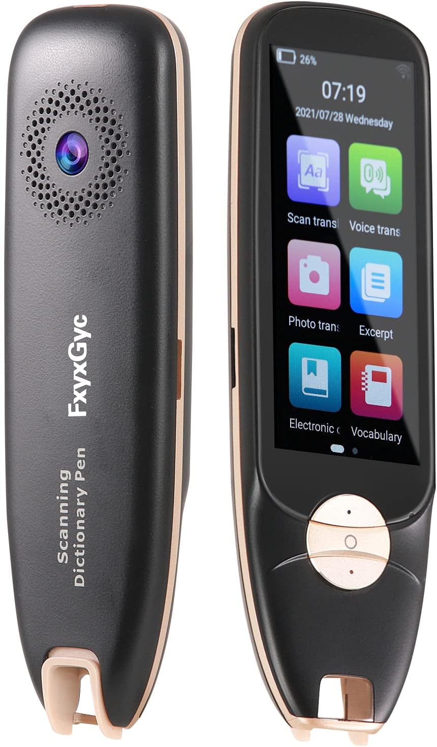 Portable 112 Languages Translation Pen Scanner Instant Text Scanning Reading & Photo Translator Device for Business Travel Abroad Easy use