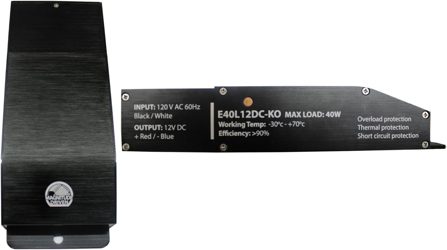 12V Magnitude Electronic 40W Dimmable Transformer 12VDC (Magnitude E40L12DC-KO) Pack of 2
