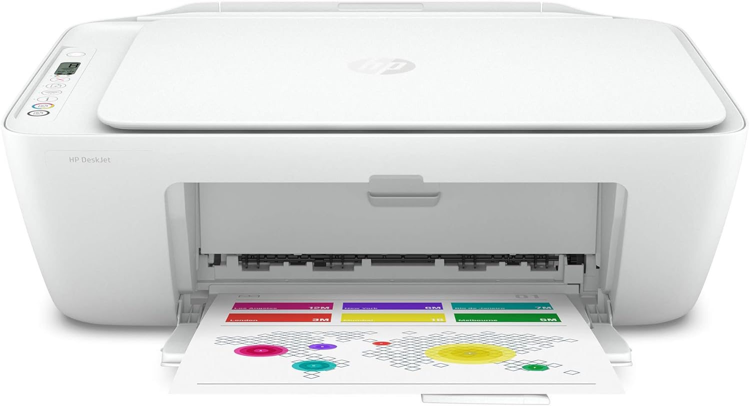 HP DeskJet Series Wireless All-in-One Color Inkjet Printer - Print, Scan, Copy for Home Business Office - Icon LCD Display, Instant Ink Ready, Up to 1200 x 1200 dpi, Bluetooth 4.1, WiFi, USB