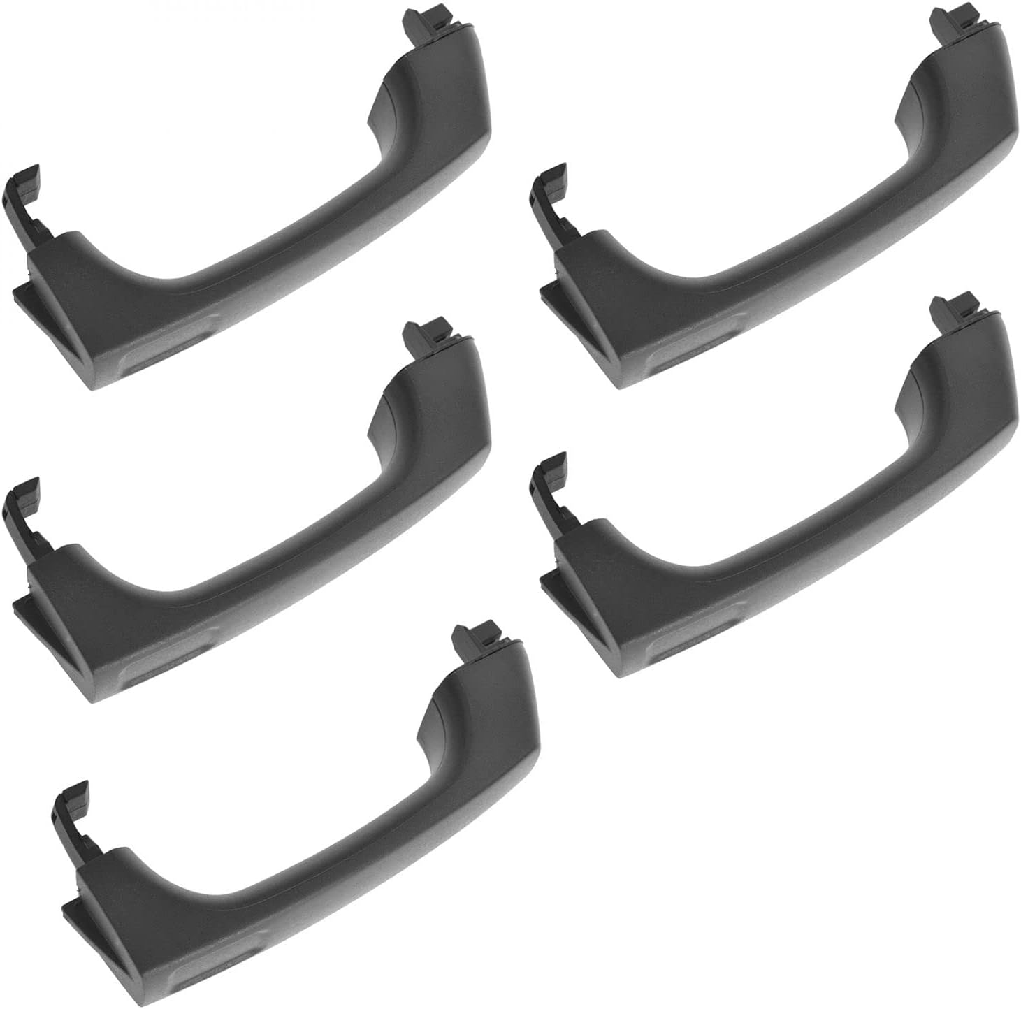 Door Handle Black Exterior Outside Front & Rear Set of 5 for 06-10 Hummer H3 H3T