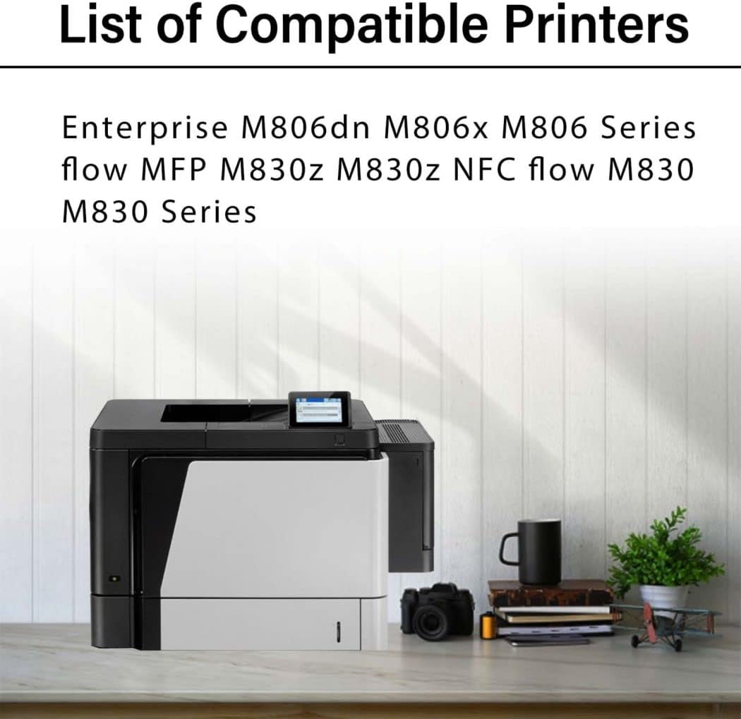 (Black,1-Pack) Compatible 25X | CF325X Toner Cartridge Replacement for HP Enterprise M806dn M806x M806 Series Flow MFP M830z M830z NFC Flow M830 M830 Series Printer Toner Cartridge, Sold by HydroInk.