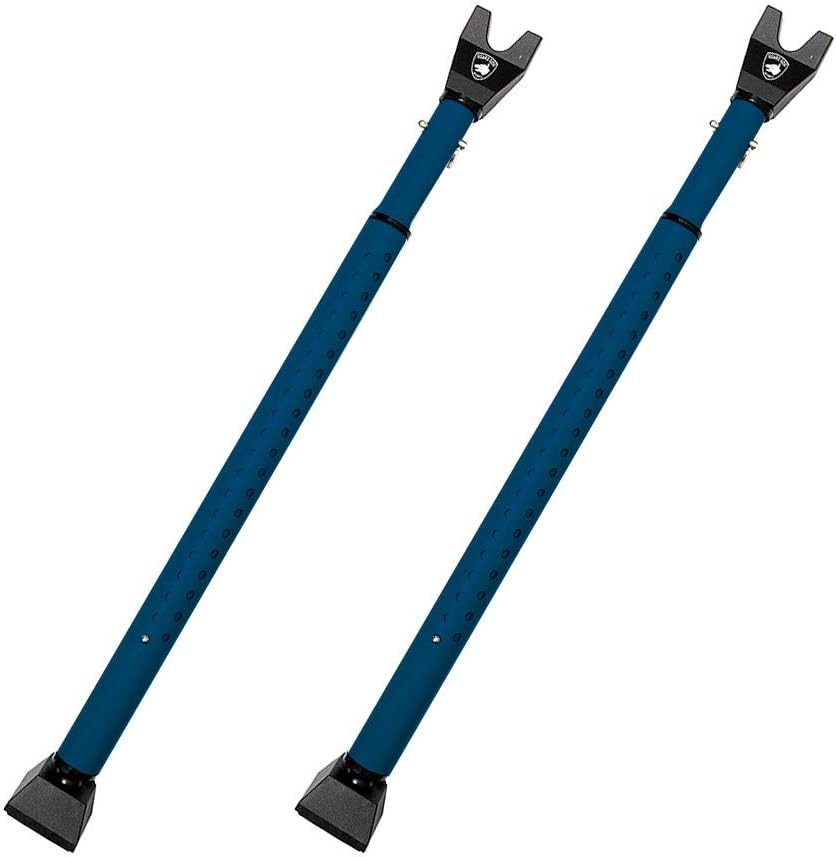 Guard Dog Security Door Jammer 2-in-1 Adjustable Door Knob Jammer & Sliding Patio Door Security Bar – 40 Different adjustments (Blue 2 Pack) Pack of 2