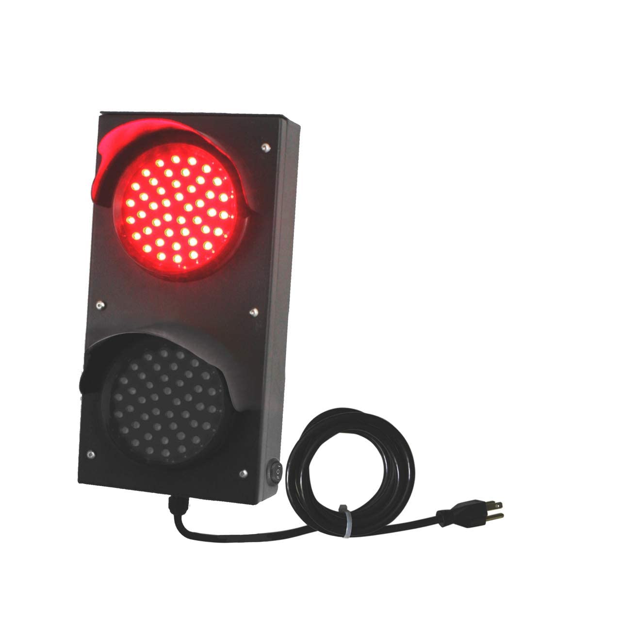 Signaworks Industrial LED Traffic Stop Light 4 inch Diameter Lens, 2 Color Red/Green 90VAC-260VAC Dock Bay Indicator Warning Light (Power Cord and Controls NOT Included)