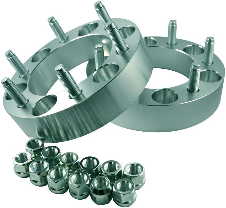 EZAccessory 2 Billet Wheel Adapters 6x5.5 to 6x5.5 (6x139.7 to 6x139.7) Thickness 2 inch 108mm Bore Compatible with Toyota 12x1.5 Studs Pack of 2