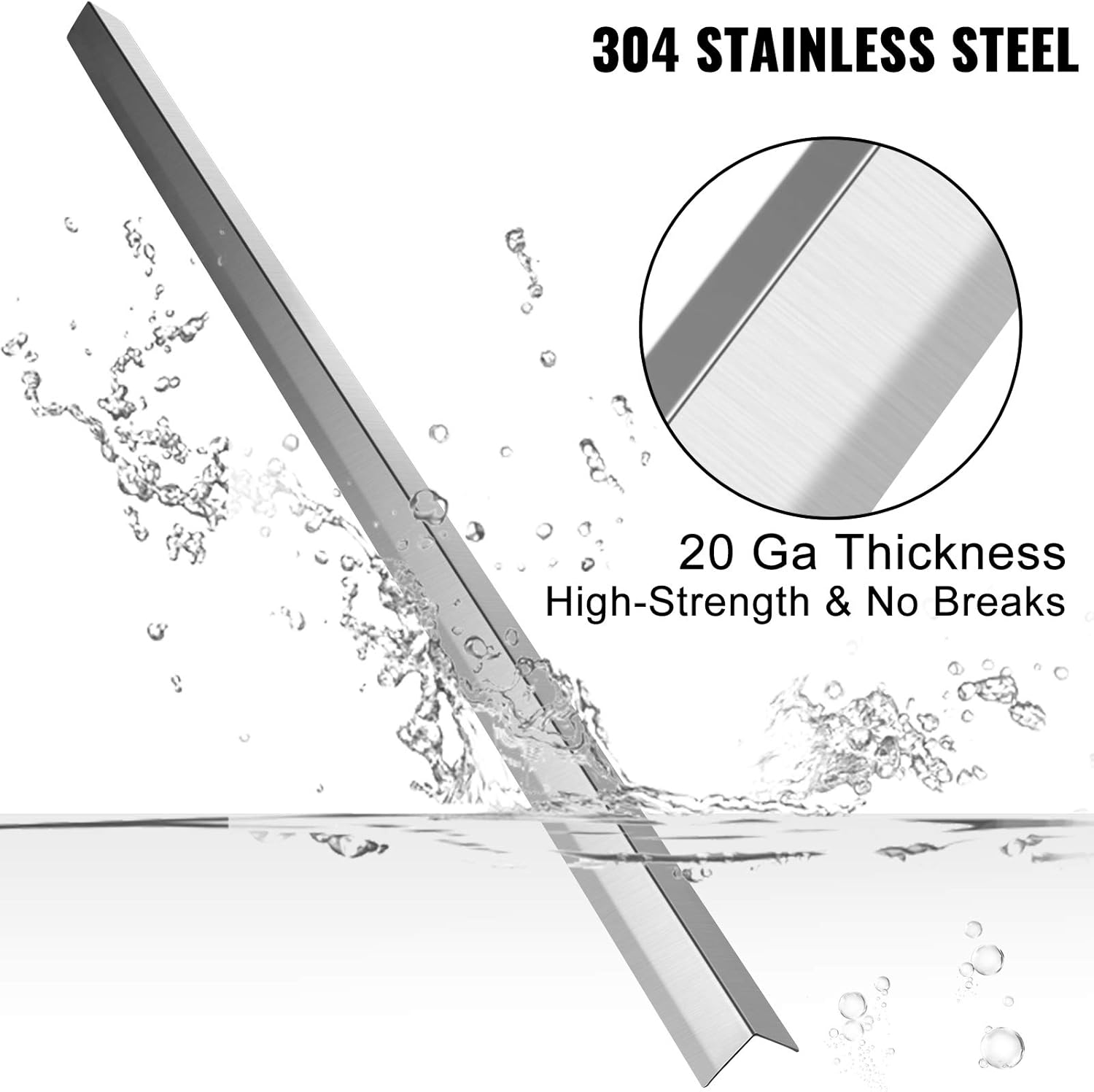 VEVOR Stainless Steel Corner Guards 1.5 x 1.5 x 48 inch Metal Wall Corner Protector Pack of 10 Corner Guards 20 Ga 304 Stainless Corner Guard with 90-Degree Angle for Wall Protection and Decoration