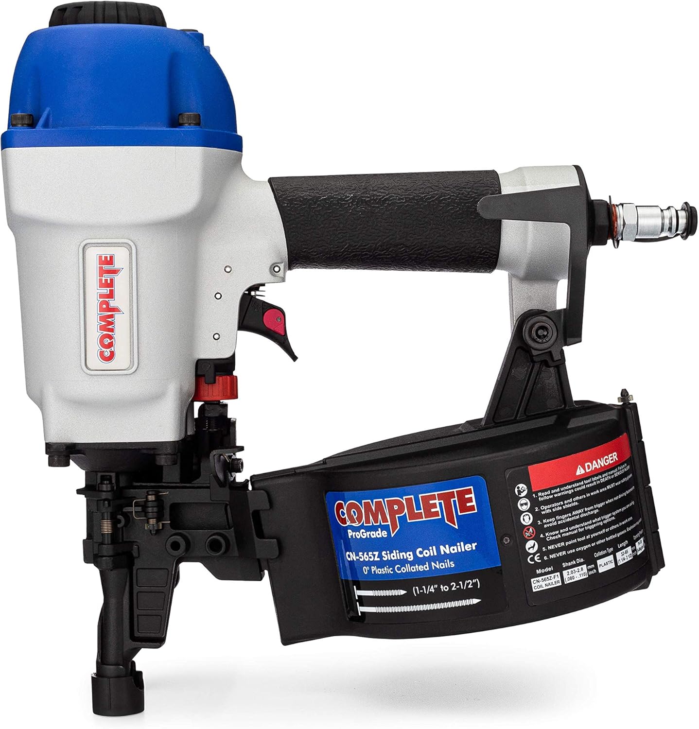 Complete CN565Z ProGrade 0° Siding Coil Nailer, 1-1/4