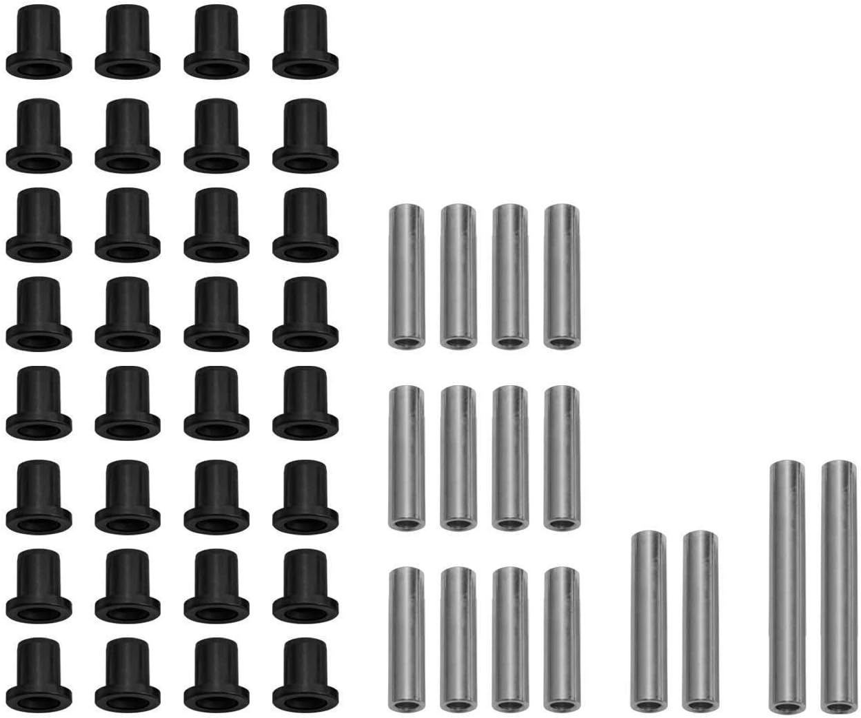 SuperATV Heavy Duty HDPE A-Arm Bushings Kit for 2005-2008 Polaris Ranger 500 / Polaris Ranger 700 | Complete Set of Front and Rear Bushings for OEM A- Arms