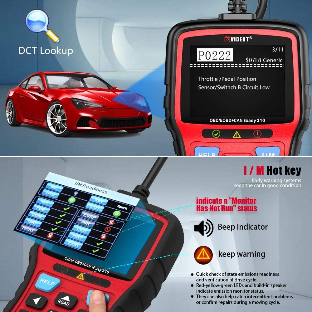 Vident iEasy310 Enhanced OBD2 Scanner Professional OBDII Code Reader Engine Fault Scan Tool Pack of 2