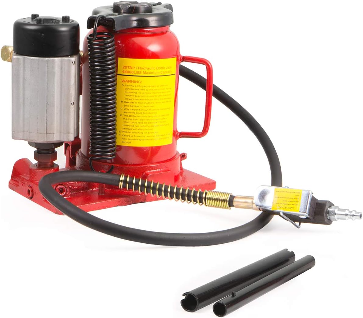 Stark 20 Ton Air/Hydraulic Operated Bottle Jack Air Tools Auto Low Profile Manual Jack Air Jack with Handle