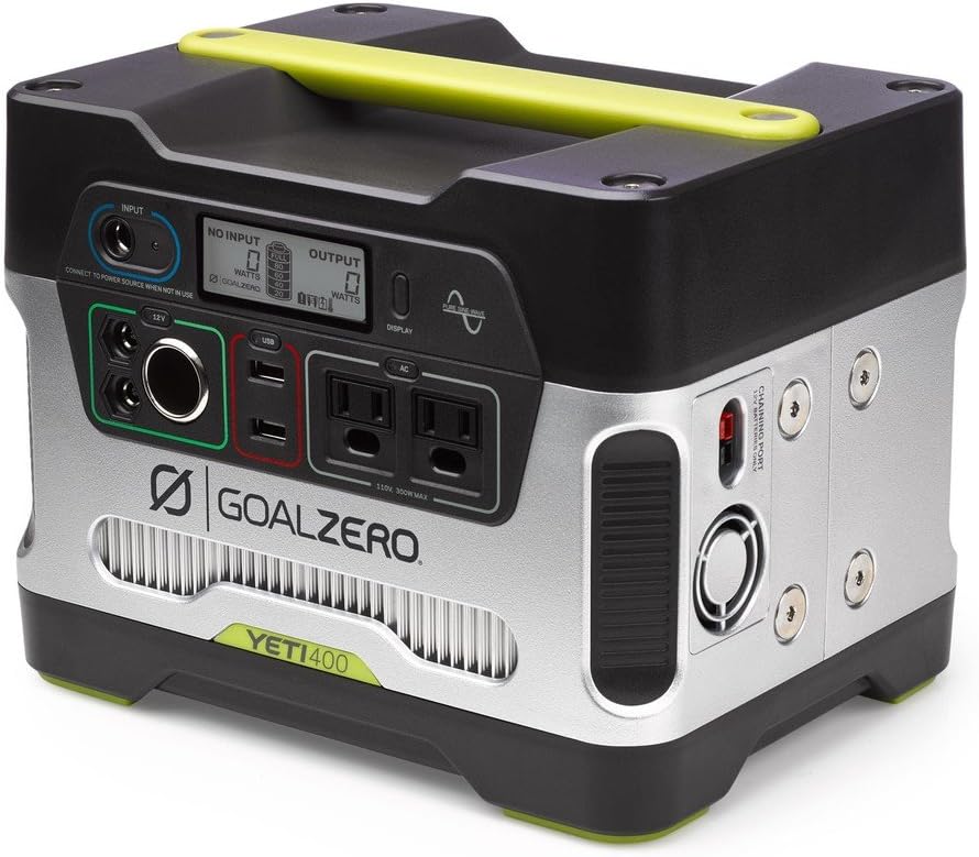 Goal Zero Yeti 400 Portable Power Station, 400Wh Battery Powered Generator Alternative with 12V, AC and USB Outputs