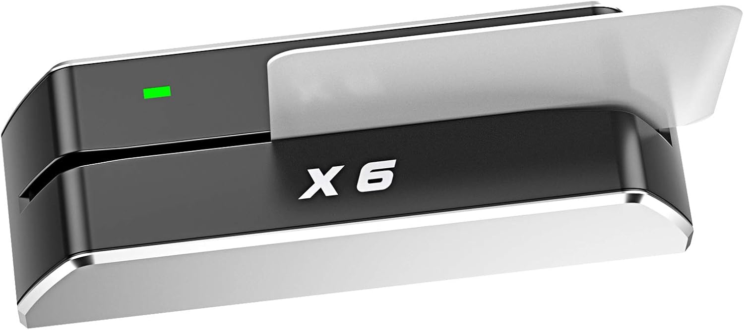 X6 BT Bluetooth Magnetic VIP Card Reader Writer USB 3 Tracks Swipe Encoder [Upgraded Version]