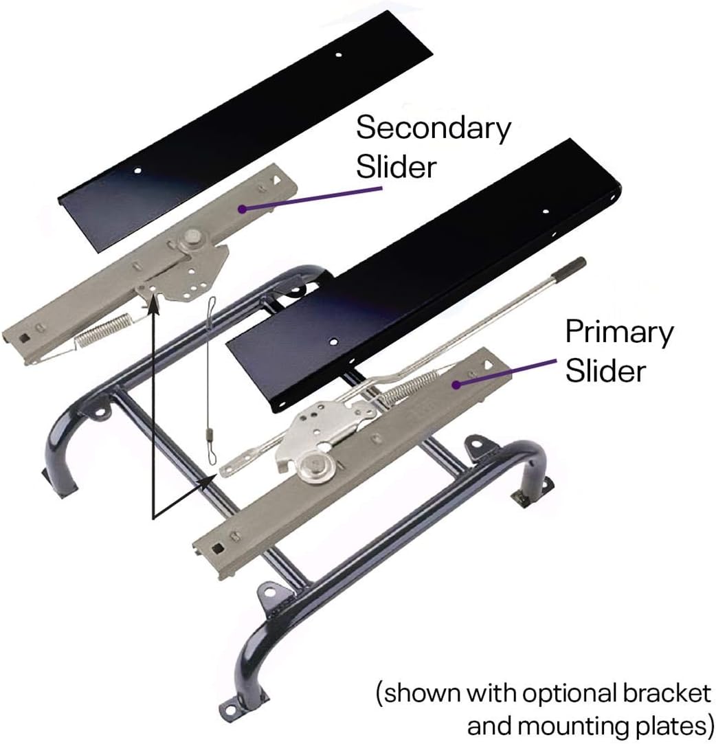 Universal Bucket Seat Slider Tracks Pack of 2