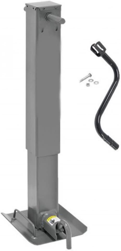 Draw-Tite HD Trailer Jack | Heavy Duty Square | 12 1/2in. Travel | 12000lbs. Capacity | Grey
