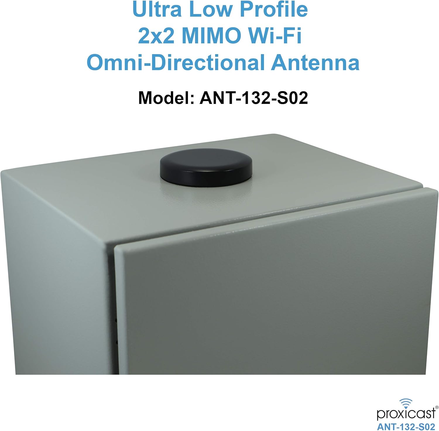 Proxicast Ultra Low Profile MIMO Dual Band WiFi Puck Antenna - 2.4/5.8 GHz 802.11 b/g/n/ac/ax - Through Hole Screw Mount - 3 ft Coax Lead w/RP-SMA Pack of 2