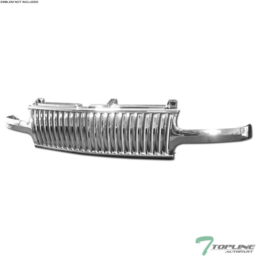 TLAPS 7422448331325 For 1999-2002 Chevy Silverado 1500 2500/2000-2006 Tahoe Suburban Chrome Vertical Front Grille