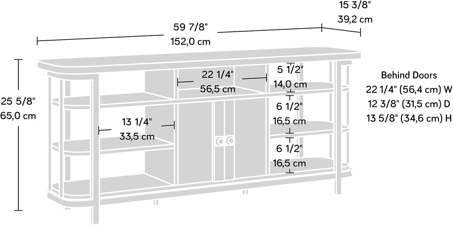 Sauder Station House TV Credenza, L: 59.84