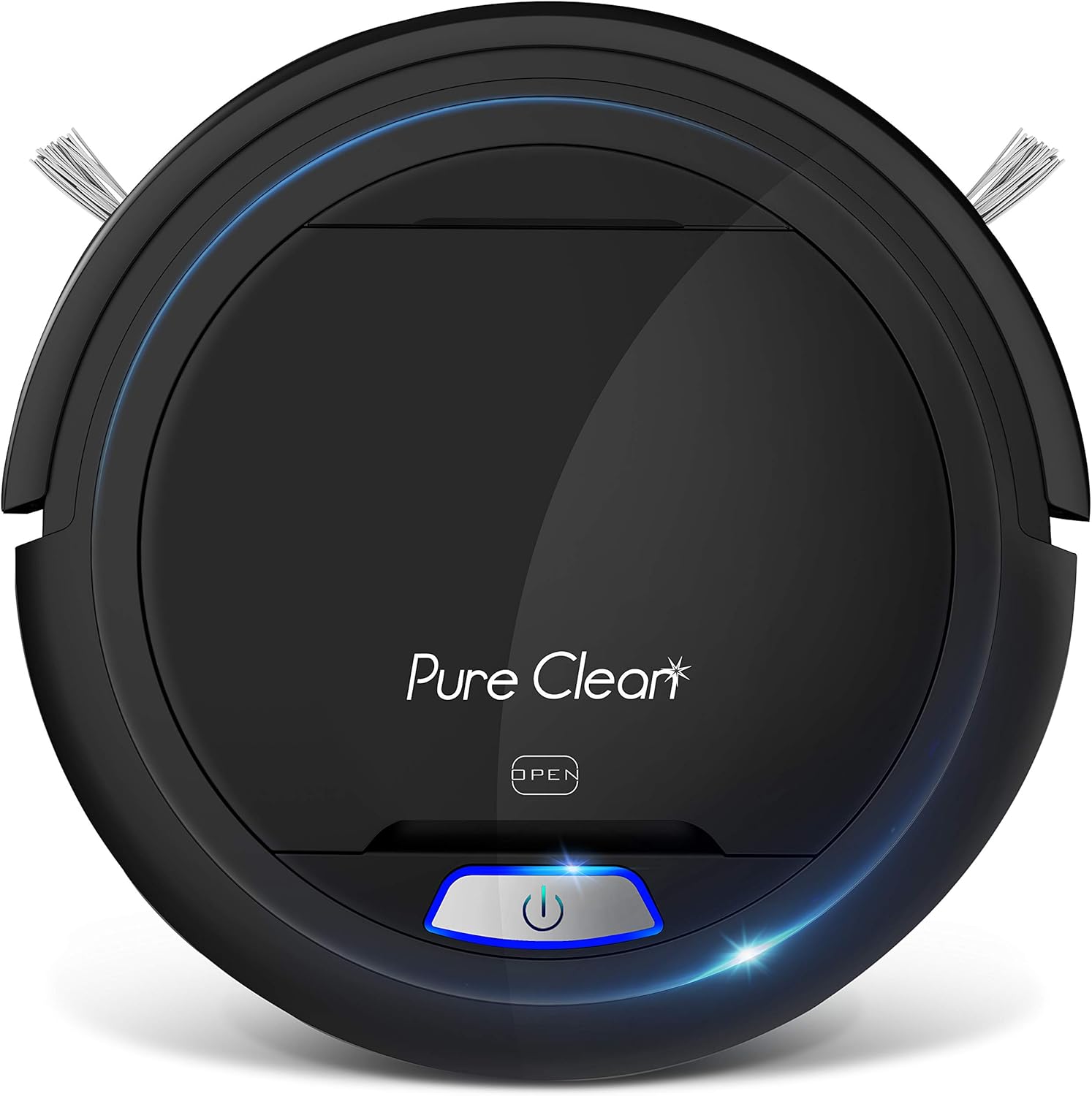 SereneLife Robot Automatic Vacuum Cleaner - Upgraded Lithium Battery 90 Min Run Time - Bot Self Detects Stairs Pet Hair Allergies Friendly Home Cleaning for Carpet Hardwood Floor - PUCRC26B , Black