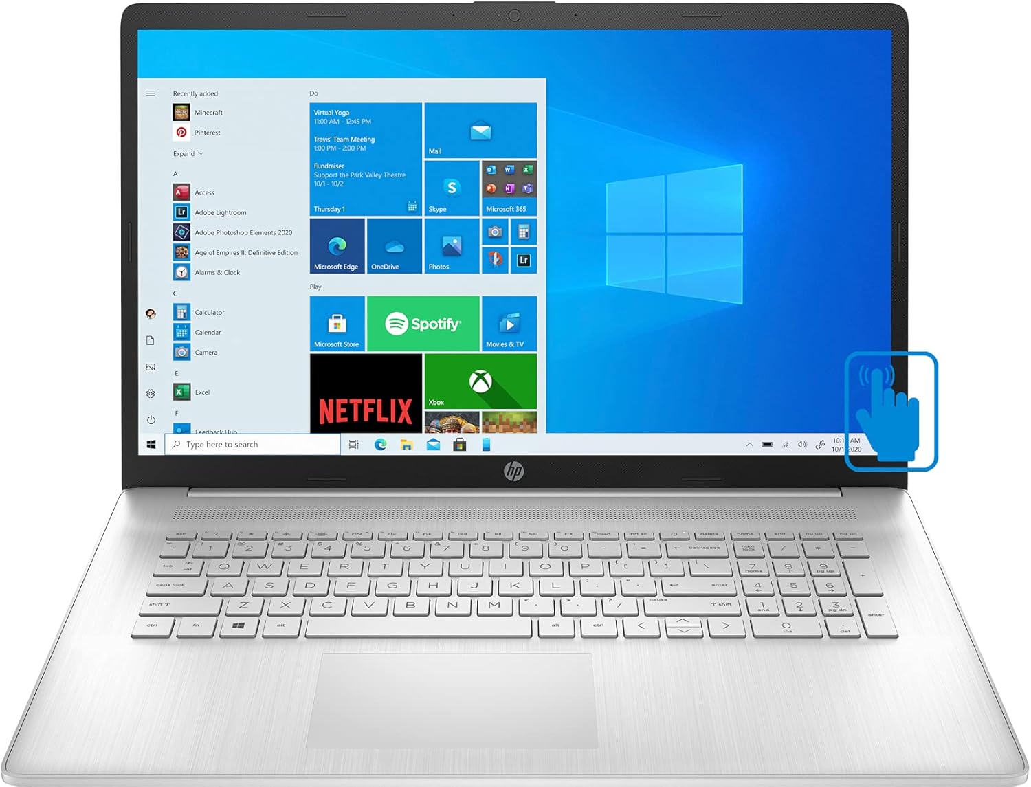 HP Newest 17z (2021) HD + Touchscreen Laptop for Business or Student (AMD Ryzen 5 5500U 6-Core, 16GB RAM, 128GB PCIe SSD + 1TB HDD, AMD Radeon, 17.3