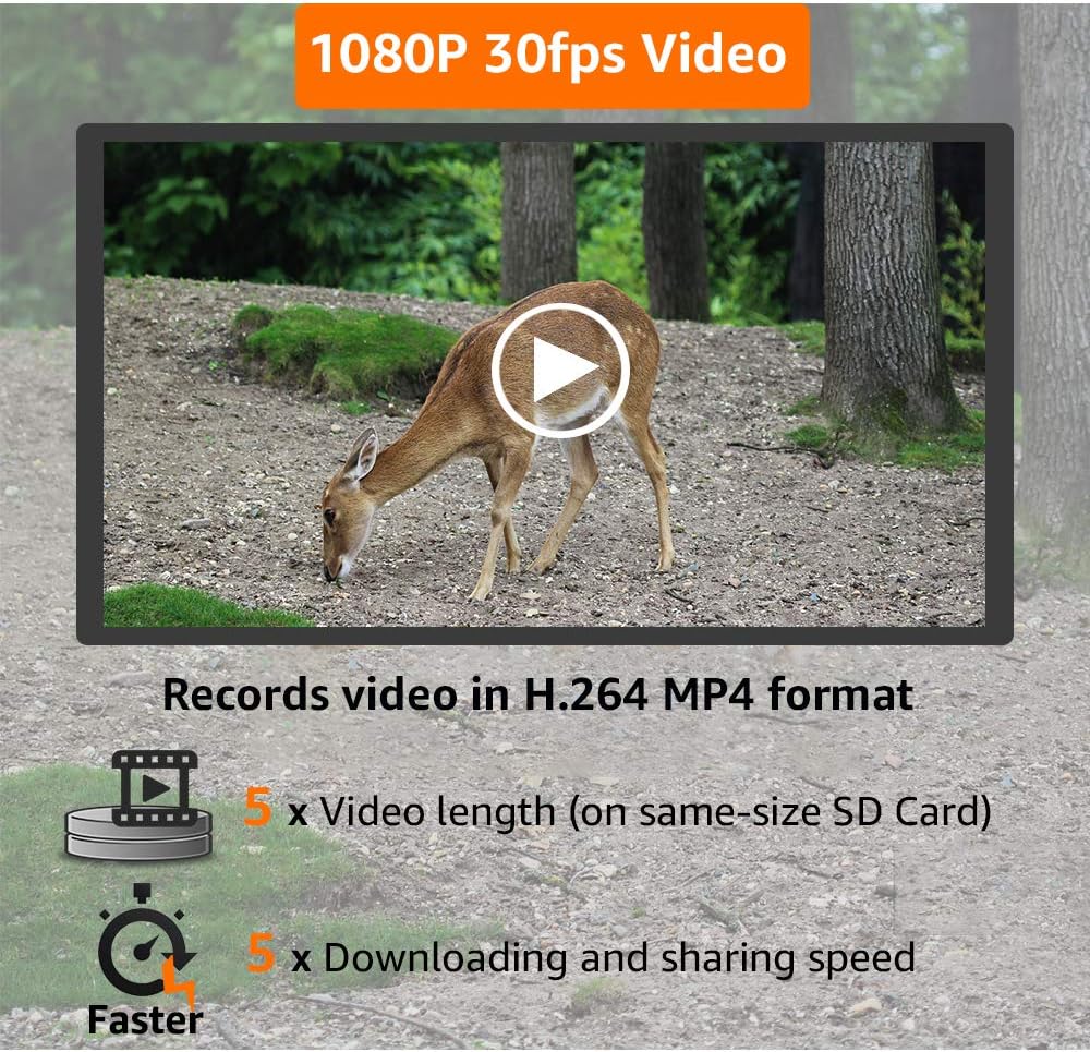 GardePro A3S Trail Game Camera 32MP 1080P H.264 MP4 Video Next-Gen Imaging Technology 100ft No Glow Night Vision 0.1s Trigger Speed Motion Activated IP66 Waterproof Pack of 2