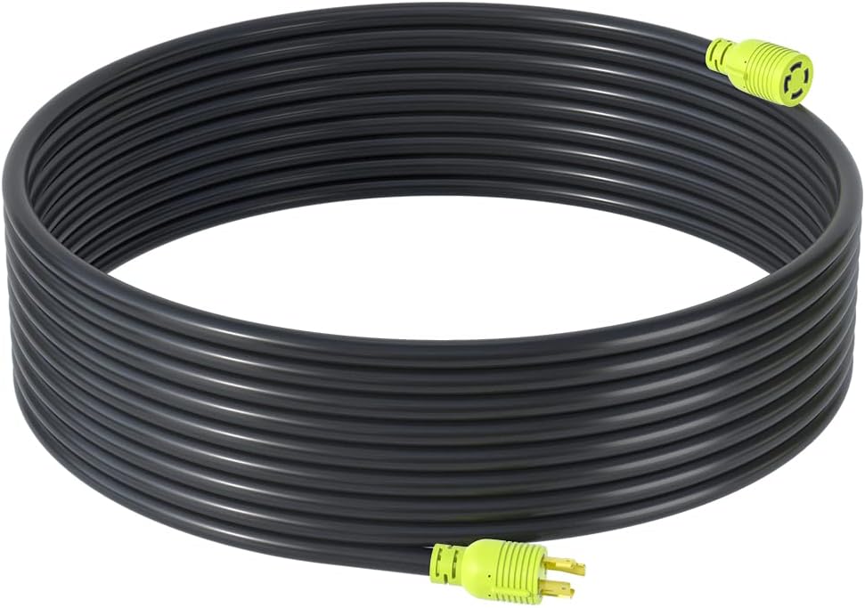 AOWEITOUR 4 Prong 30 Amp Generator Extension Cord,NEMA L14-30P/L14-30R 10 Gauge SJTW,Twist Lock Plug Heavy Duty Electric Extension Wire,125/250V,30Amp 7500W (50FT)
