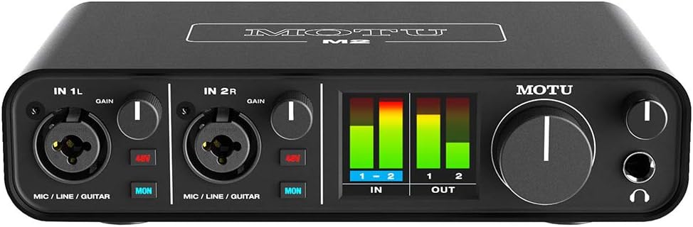 Motu M2 2x2 USB-C Audio Interface with XLR-XLR Cable Bundle