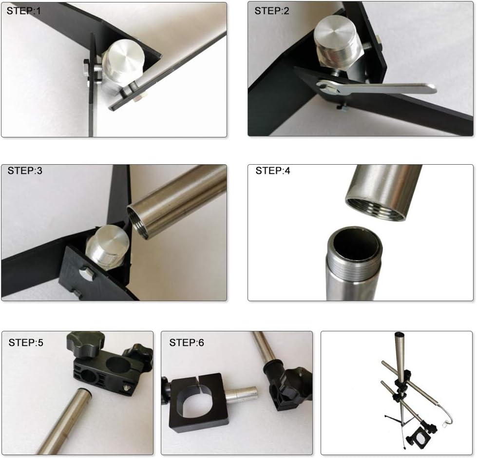 v4ink Universal Adjustable Holder Stand Freestanding Brackets Stainless Steel fits for BENTSAI Portable Handheld Inkjet Printer for Conveyor Assemble line Production