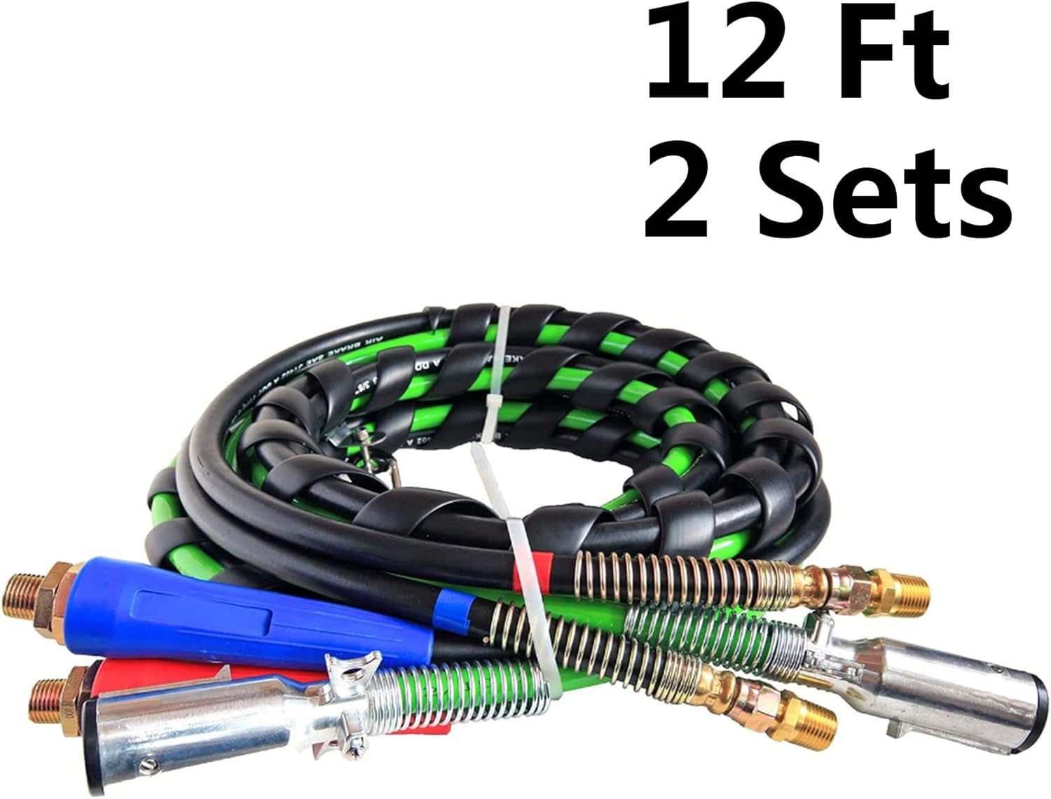 VZ4X4 3 in 1 Semi Truck Air Hose Trailer Electrical Cable Assembly ABS Wire Semi Trailer Tractor Rubber Air Line Truck Trailer Tractor Parts (2)