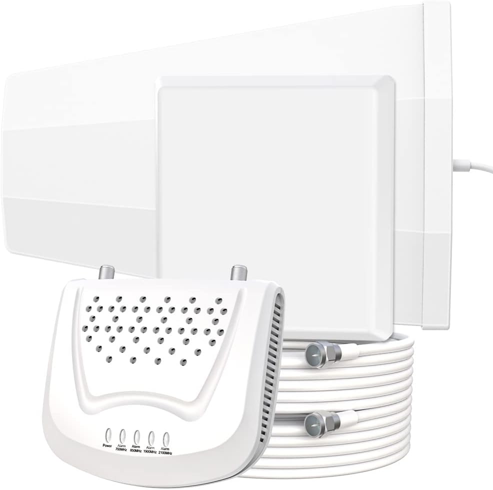 Amazboost Cell Phone Booster for Home and Office - Up to 4,000 Square ft, Boost 2G/3G/4G LTE Data, 5G Ready, Compatible with Verizon, AT&T, T-Mobile Sprint & More, FCC Approved