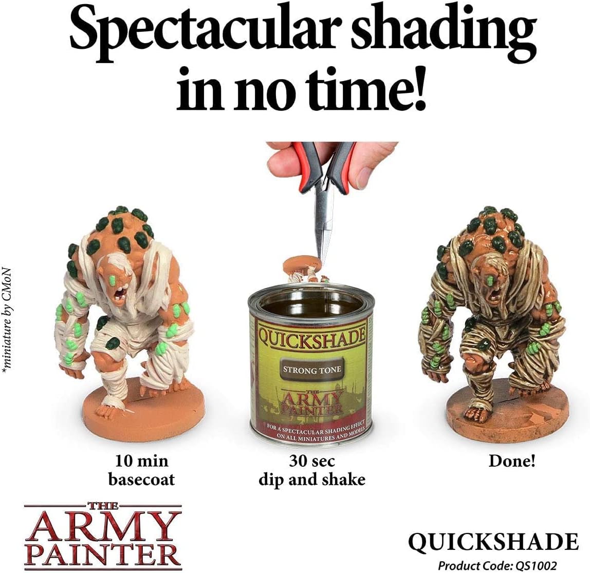 The Army Painter 3pcs Quickshade Varnish Set for Miniature Painting- Strong Tone Model Paint Quickshade- Top Coat Finish Acrylic Varnish for Acrylic Model Paint, Pot/Can, 250 ml, Approximately 8.45 oz Pack of 2