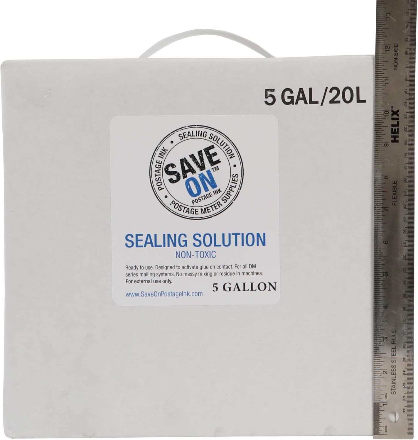 Save On Postage Ink Compatible PB E-Z Seal Sealing Solution - Sealing Solution for DM Series Mailing System - Compatible PB E-Z Seal Sealing Solution (5 Gallon Cubetainer)