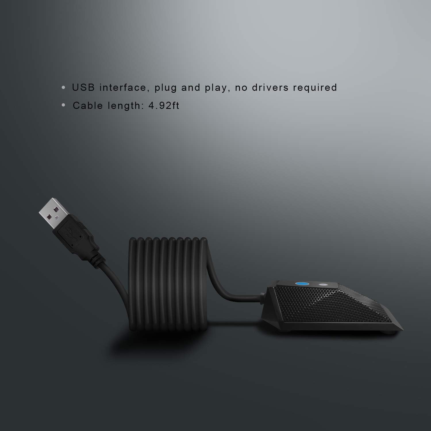 SiZHENG USB Computer Microphone Boundary Microphone Plug and Play Condenser PC Loptop Mic with Mute Button LED Indicator, Ideal for YouTube, Skype, Facetime, Recording, Streaming, Gaming Pack of 2