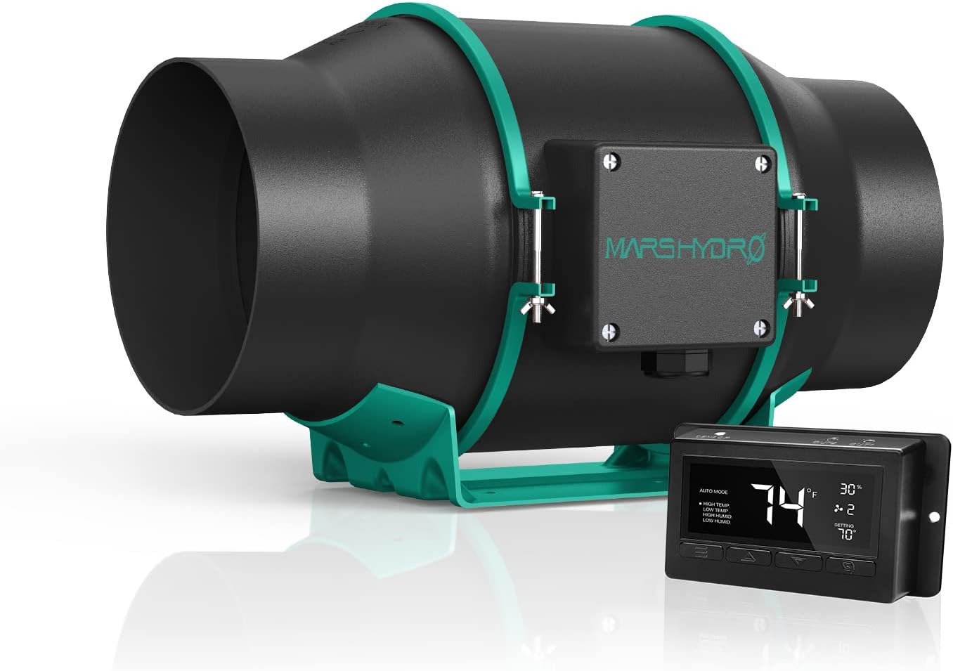 MARS HYDRO 6 Inch Inline Duct Fan 350CFM, Grow Tent Fan with Speed Controller, Inline Fan, for Grow Tents, Heating Cooling Booster