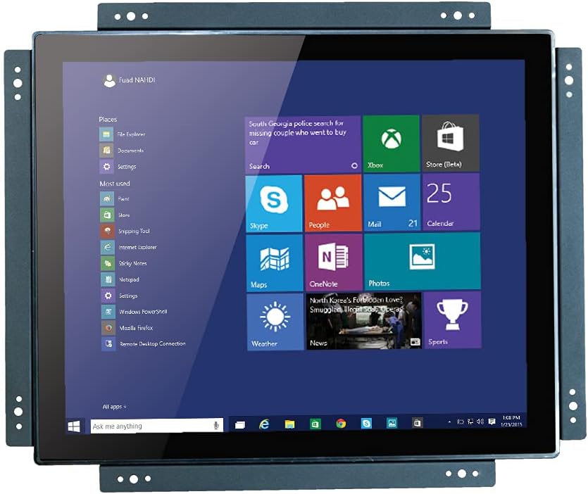 ANGEL POS 17 Inch Open Frame Design Touch Screen Monitor Display with VESA & Rear Mounting Bracket for Kiosk Industrial Automation POS Retail Self-Service