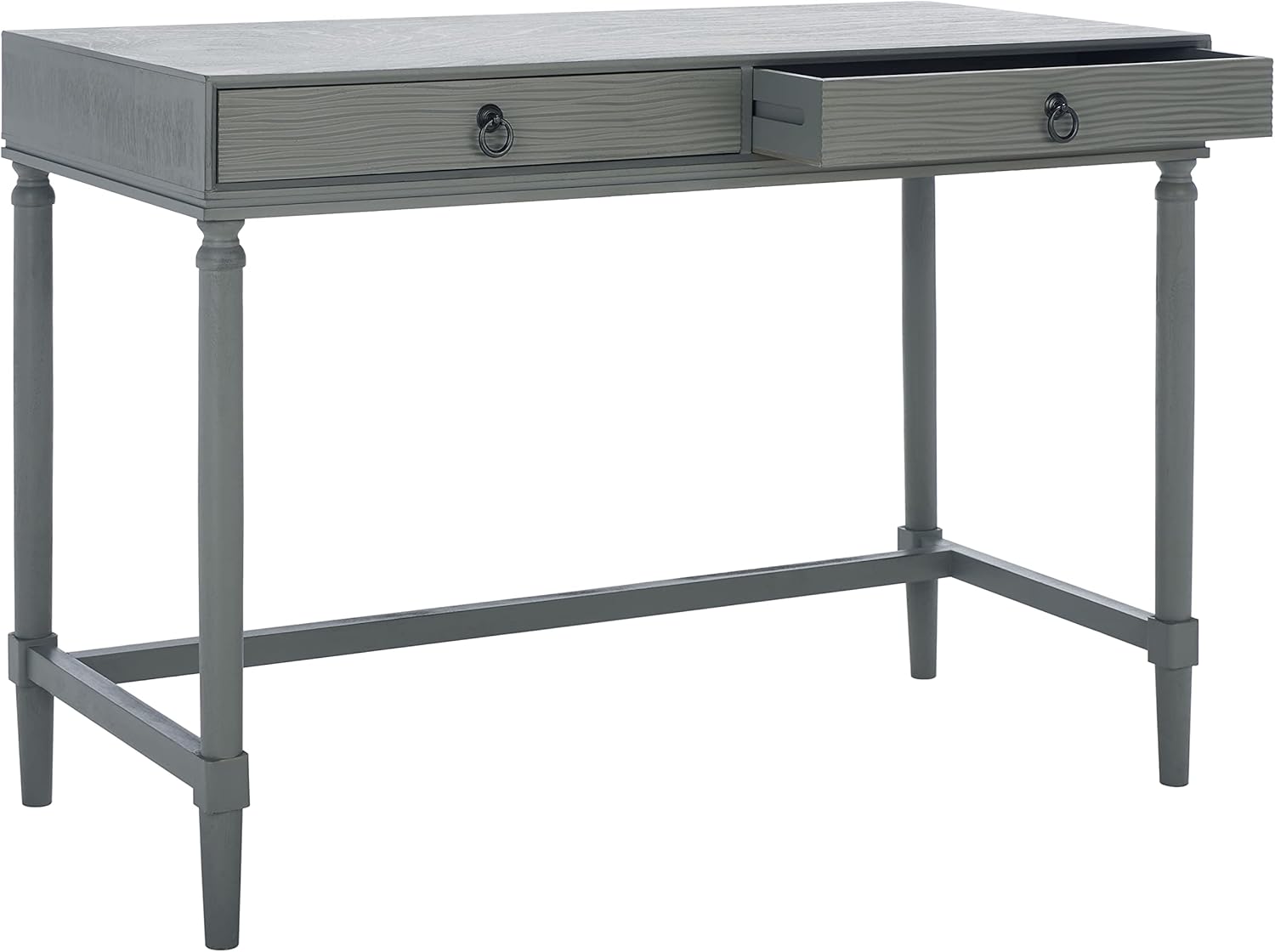 SAFAVIEH Home Collection Rhyne Taupe 2-Drawer Computer Table Office Desk DSK5702B, Grey
