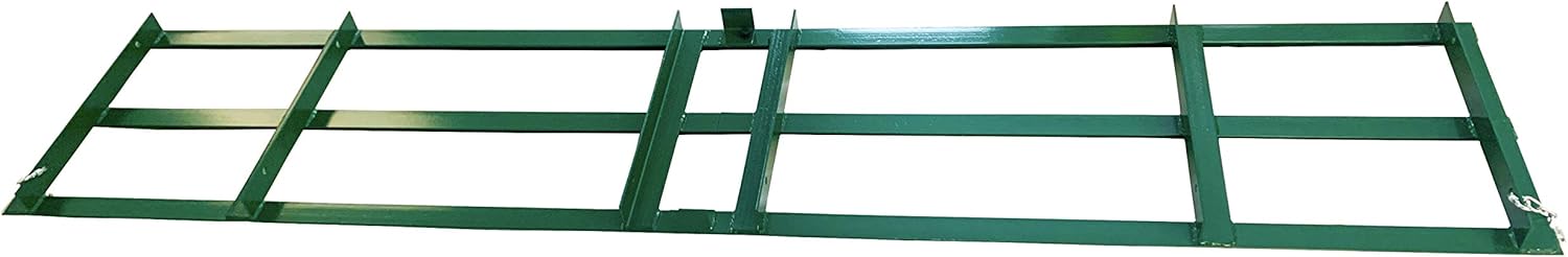 LANDZIE Drag Harrow Driveway Grader for ATV, UTV - Tractor Rake - 8 Ft (Two 4 ft Sections) Yard Rake Tow Behind - 4 Ft Heavy Duty Chain - Drag Grader for Yard Leveling