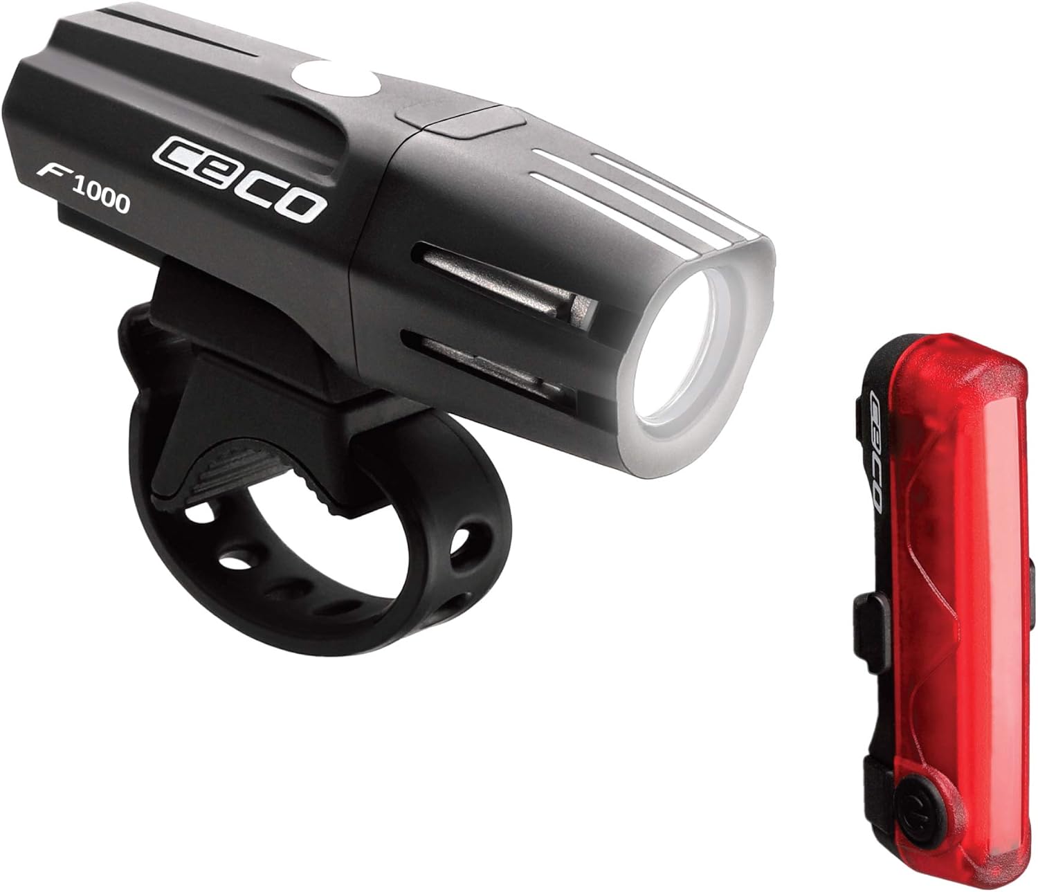 CECO-USA: 1000 Lumen Headlight & 80 Lumen COB LED Tail Light for Cyclists who Want to See far & to be seen from Super Wide Angle. Brightest USB Rechargeable Bike Light Set Available for All Cyclists Pack of 2