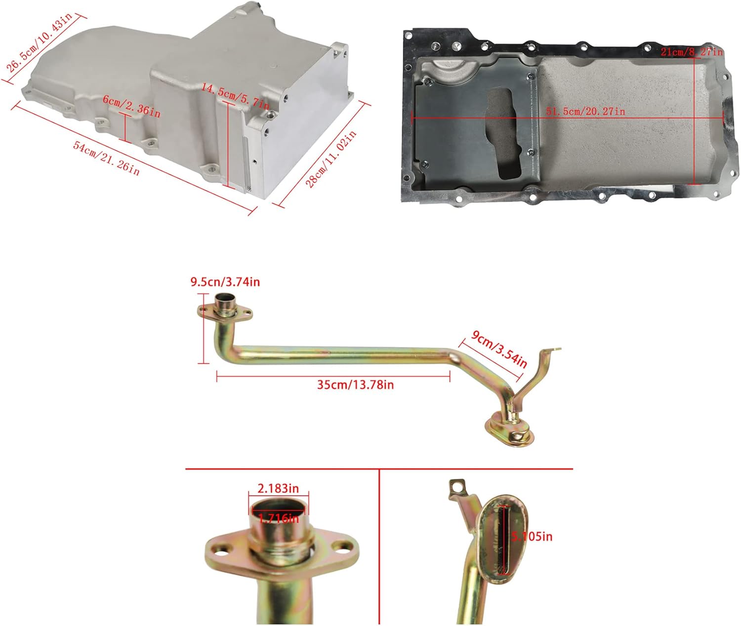 marddpair Aluminum Oil Pan Kit 302-1 Replacement for 1955-1987 GM Classic Car & Muscle Car & Trucks LS1 LS2 LS3 LS6 LSX Engines
