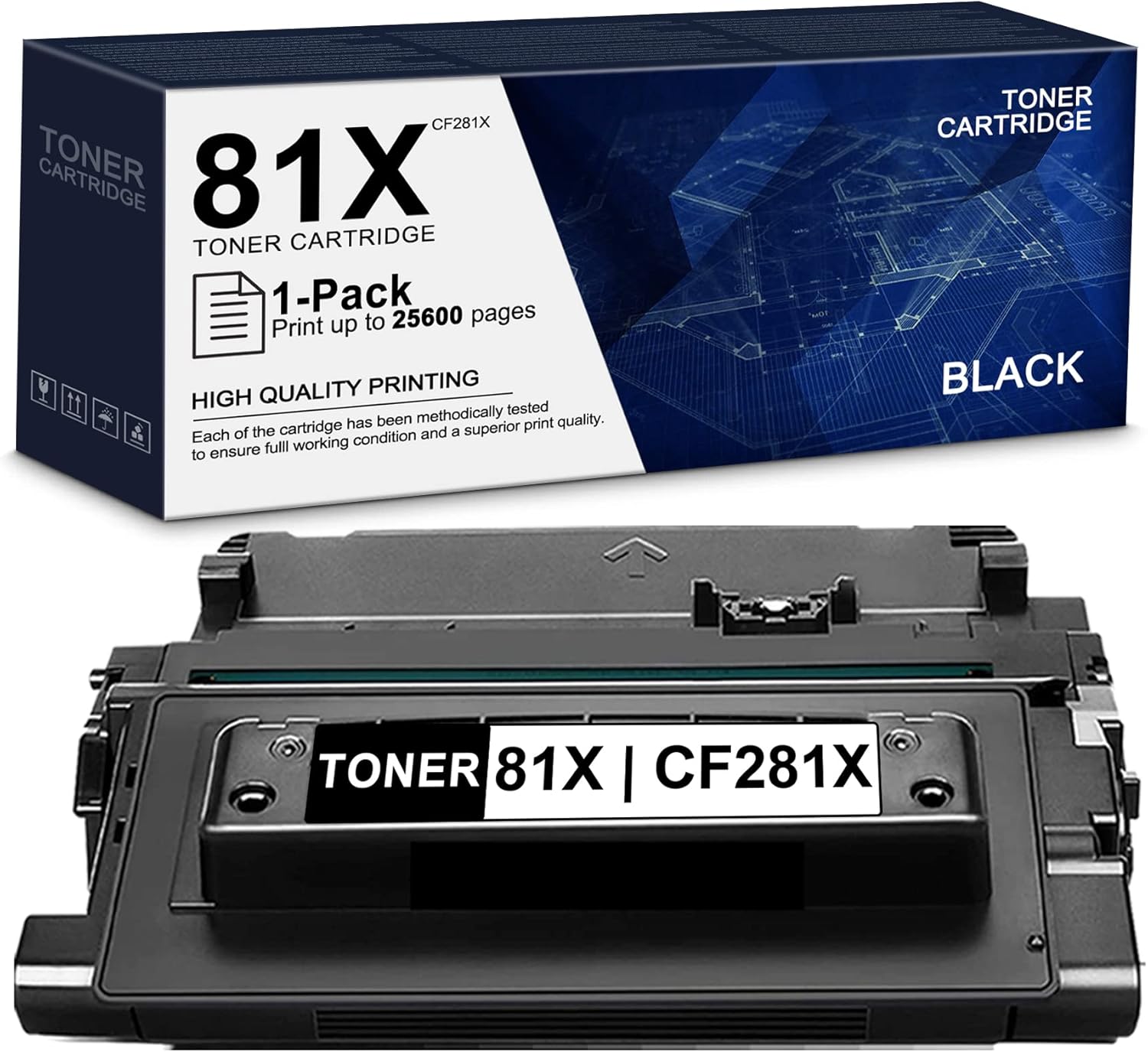 (Black,1 Pack) 81X | CF281X Compatible CF281X Toner Cartridge Replacement for HP Enterprise M605n M606x M630h MFP M630f Flow MFP M630z M630 MFP Managed M605 MFP M630 Toner Printer-Sold by RadinkShop