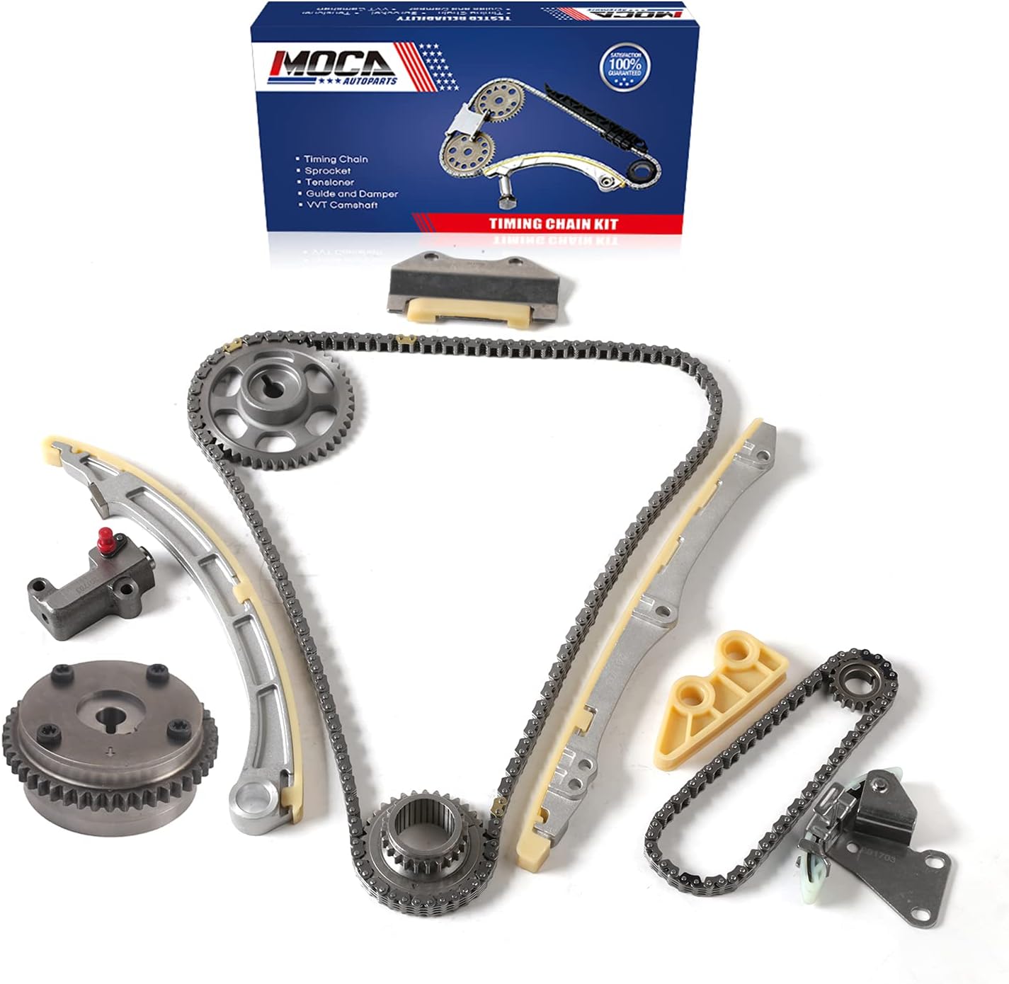 MOCA Timing Chain Kit with Camshaft Gear for 02-05 Civic Si & 02-06 Rsx 2.0L L4 DOHC Eng. Code - K20A3